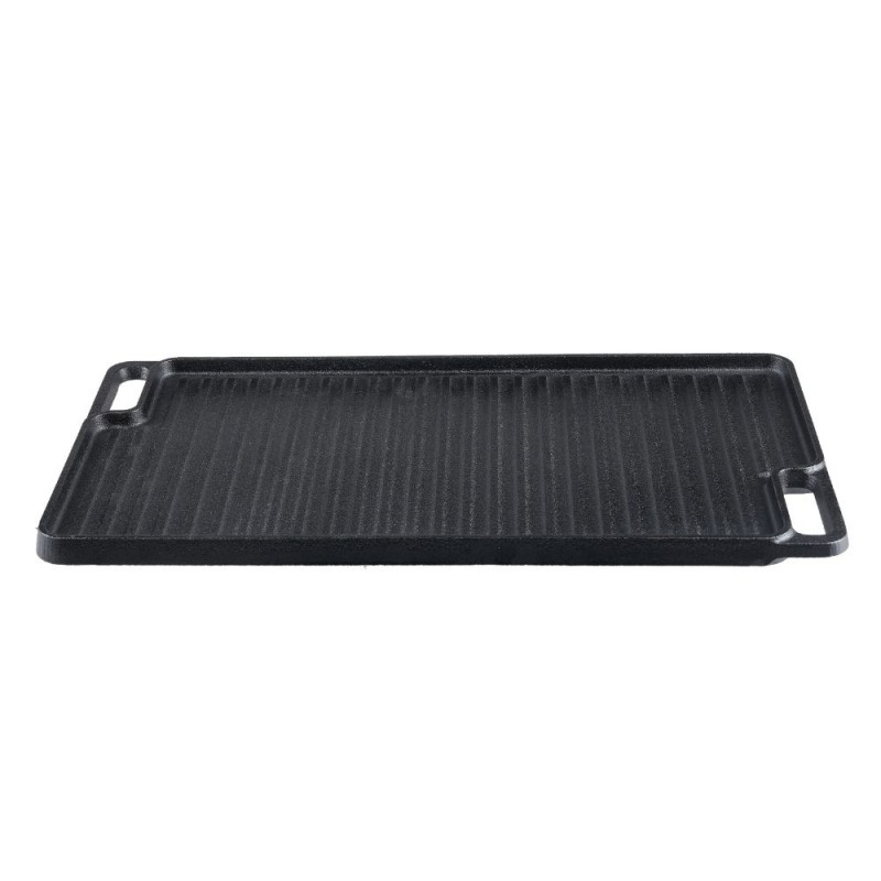 Kaksipuoleinen valurautalevy grilli, 46x26 cm - Valurautalevy